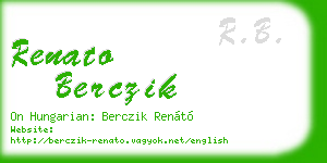 renato berczik business card